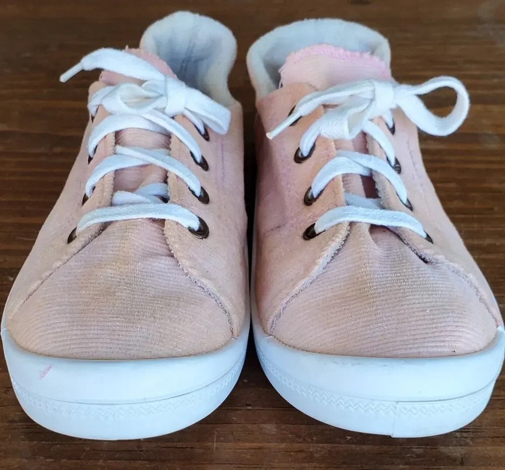 US Sports Pink Corduroy Casual Slip-on Sneakers Women's Size 6.5
